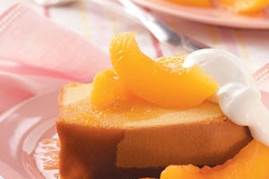 Pound Cake with Brandied Peach Sauce