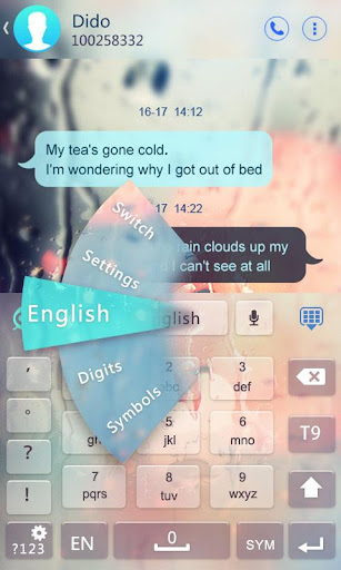 Free Glass GO Keyboard Theme