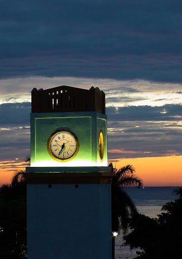 clocktower-Cozumel - The Cozumel clock tower is a popular meeting spot for visitors to the island.