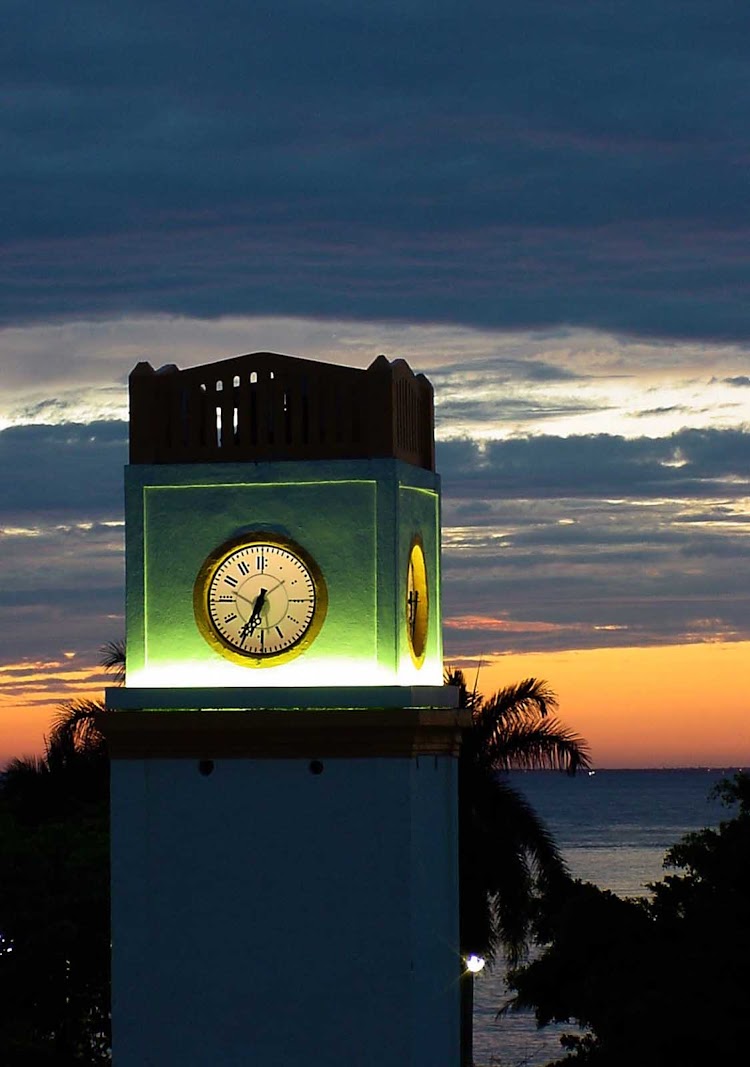 The Cozumel clock tower is a popular meeting spot for visitors to the island.