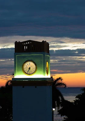 The Cozumel clock tower is a popular meeting spot for visitors to the island.