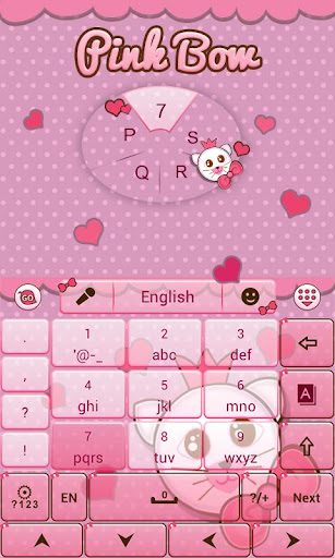 【免費個人化App】Pink Bow GO Keyboard Theme-APP點子