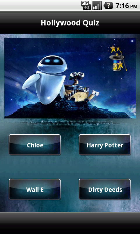 Android application Hollywood Quiz screenshort