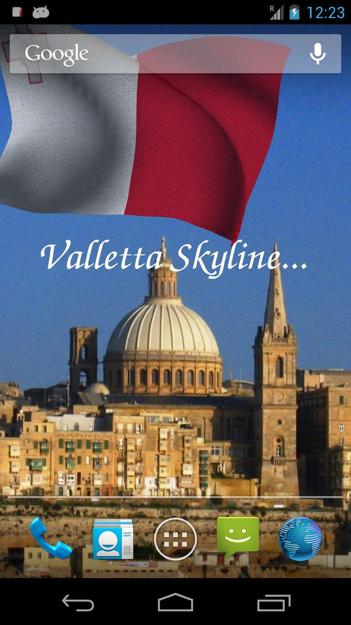 3D Malta Flag Screen 3