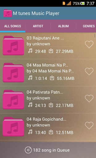 M tunes Music Player