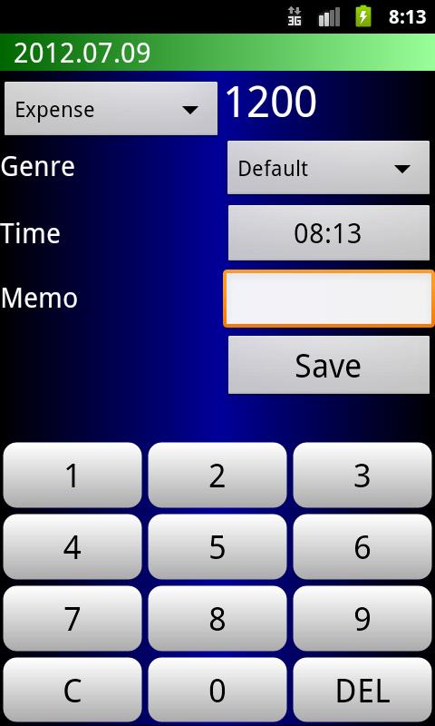 Expense Note Screen 3