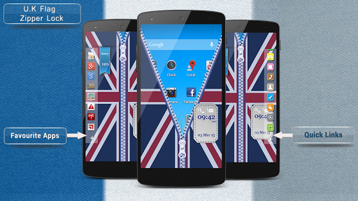 UK Flag Zipper Lock