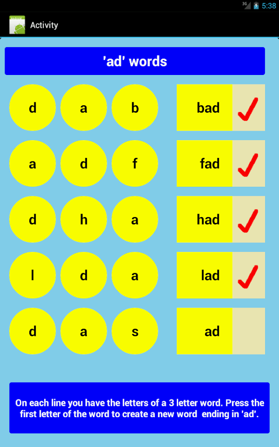 Three Letter Words Part 2 Free - Android Apps on Google Play