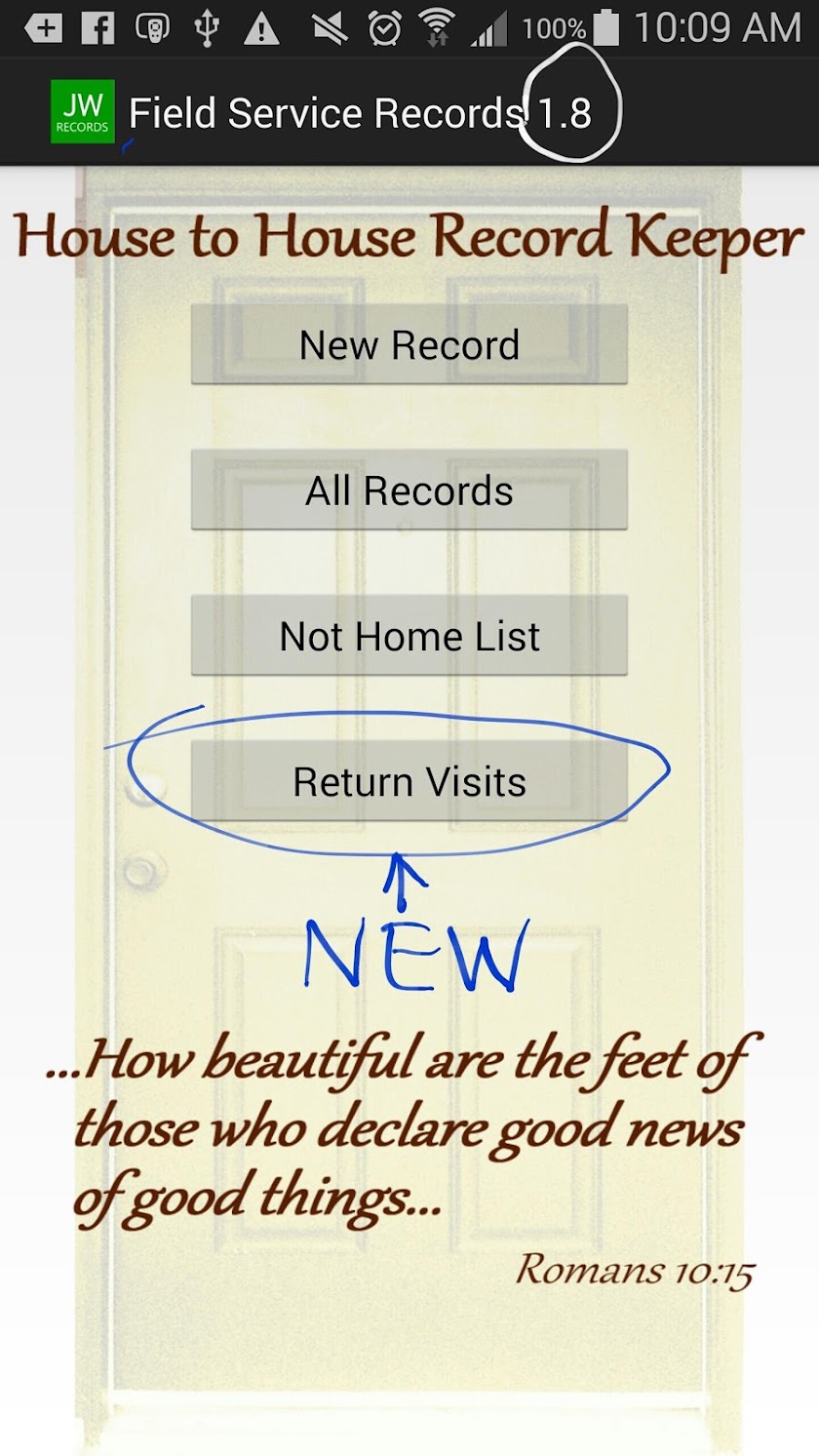 JW Ministry Records Screen 1