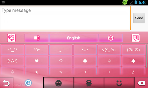GO Keyboard Pink Satin Screenshots 3