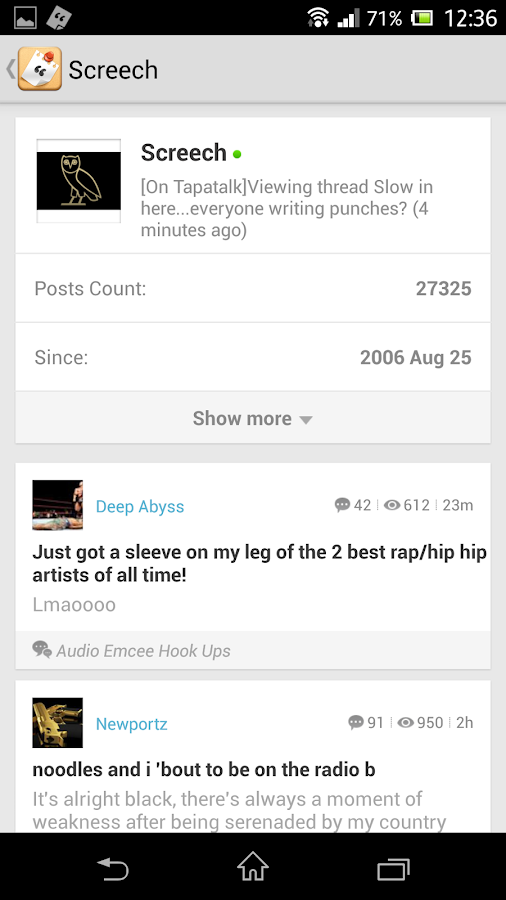 Tapatalk - screenshot
