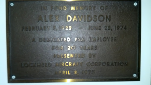 Alex Davidson Memorial Bronze Plaque