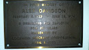 Alex Davidson Memorial Bronze Plaque