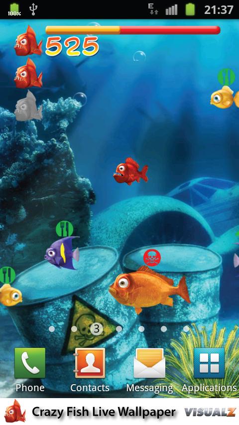 Crazy Fish Live Wallpaper Screen 3