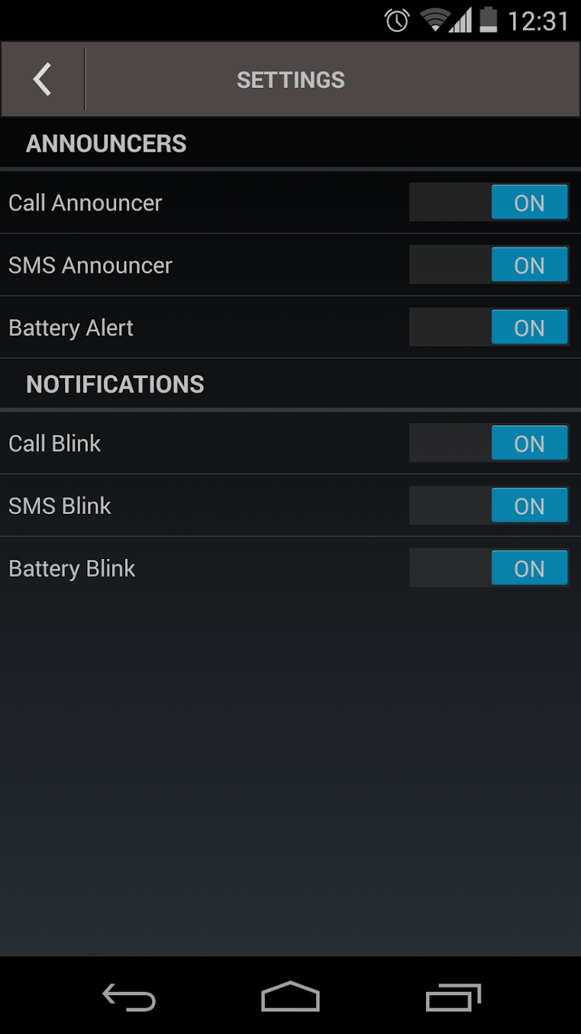 SmartDroid Pro-Call Announcer Screen 2