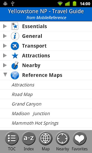 Yellowstone NP - Guide Map