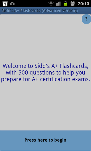 Sidd's A+ Flashcards Adv