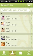 GO Contacts Green theme