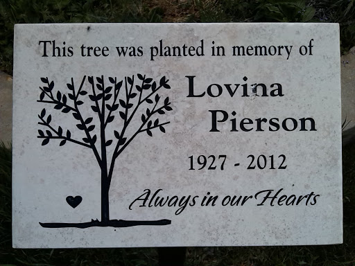 In Memory Of Lovina Pierson Plaque