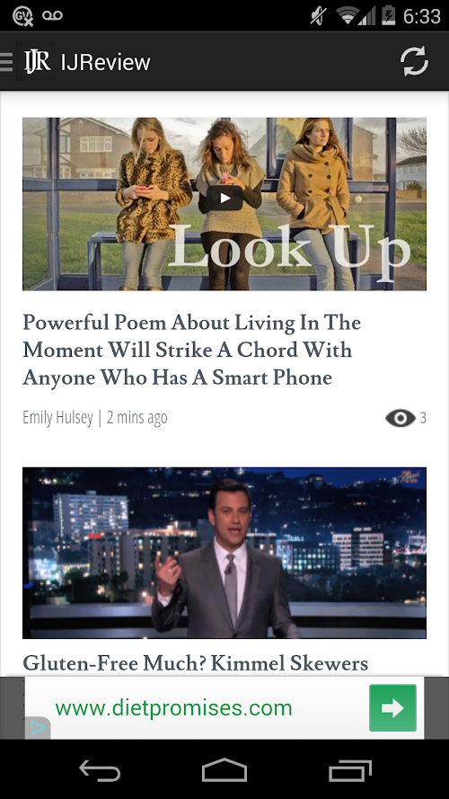 Android application IJReview screenshort