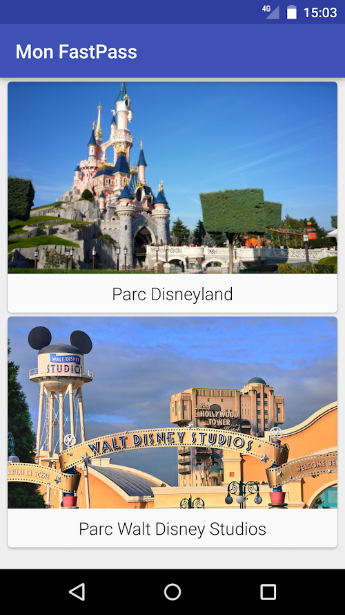 Android application My FastPass (Paris) screenshort