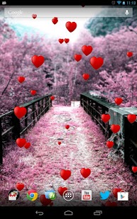 Free Download Romantic floating hearts LW APK for PC