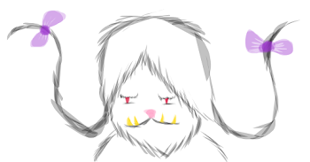Yeti with pigtails