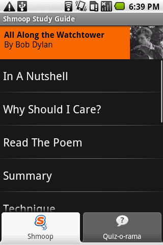 Android application All Along the Watchtower screenshort