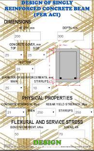 Design of Singly RC Beam Screenshots 0