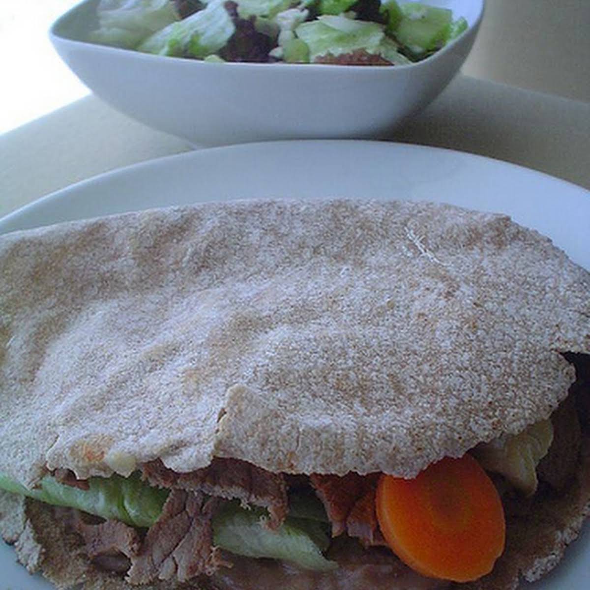 Grilled Beef and Marinated Vegetable Pita Pockets