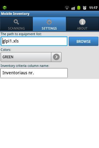 BAR CODE Scanner Excel Screen 3