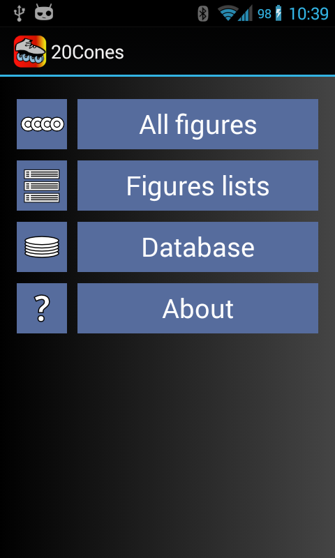 Android application 20Cones BMB screenshort