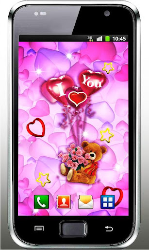 Pink Love Bear Live Wallpaper