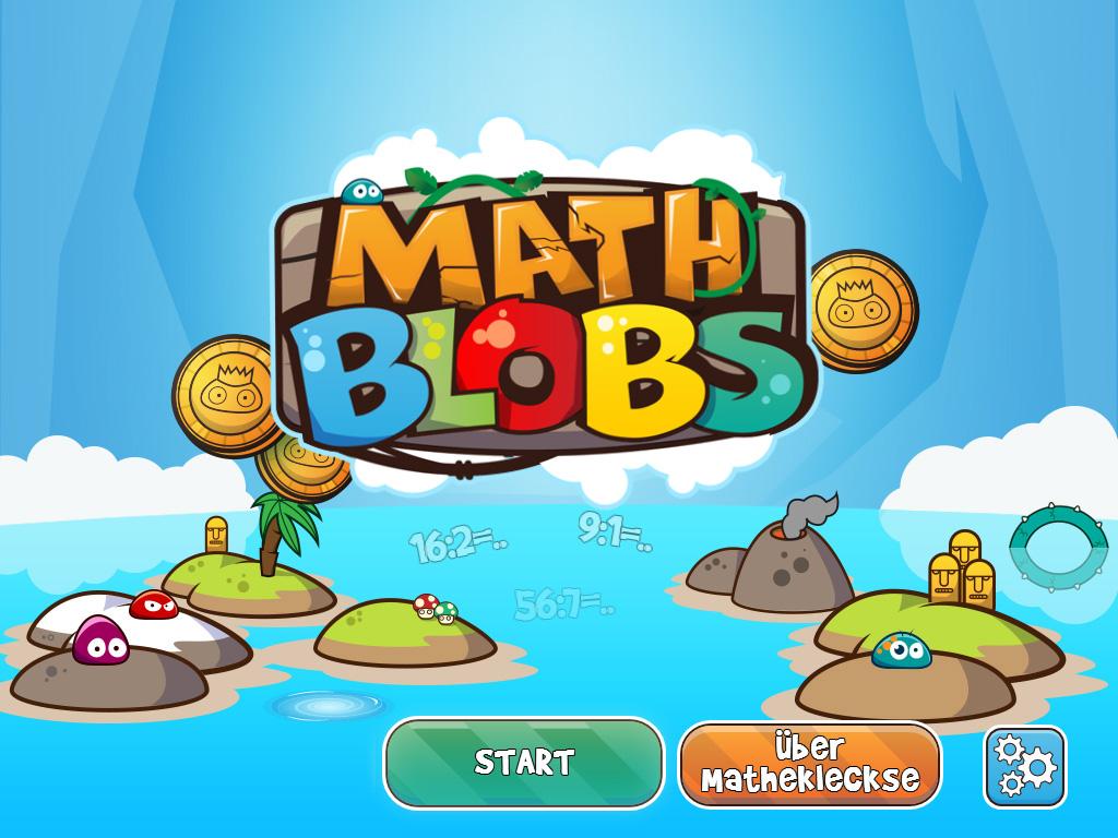 Android application Math Blobs Division facts screenshort