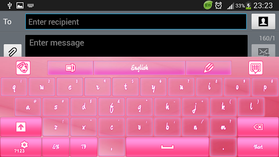 GO Keyboard Pink Satin Screenshots 12