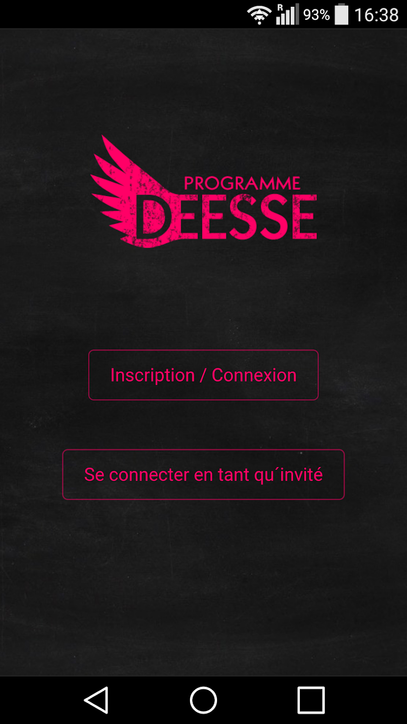 Programme Déesse Screen 1