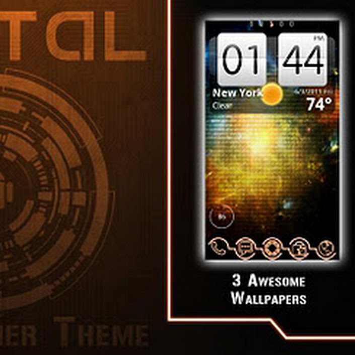 Free download Digital Go Launcher Ex Theme
