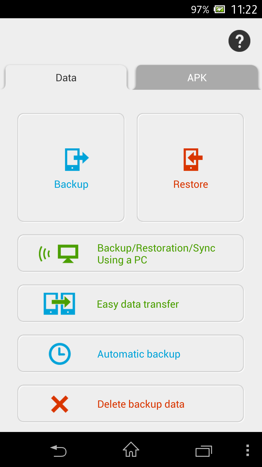 Android application JS Backup – Restore & Migrate screenshort