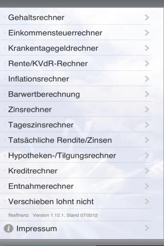 Android application flexfinanz screenshort