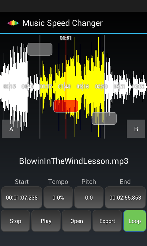 Android application Music Speed Changer Pro screenshort