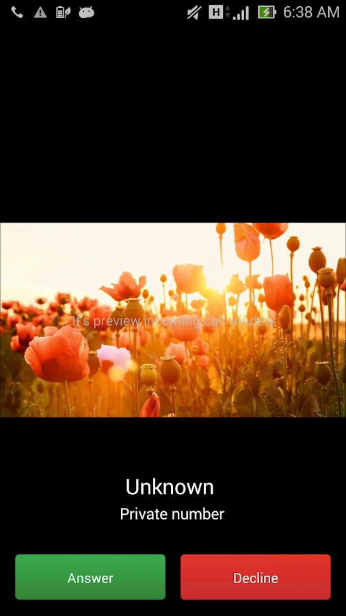   Video Caller Id – posnetek zaslona 