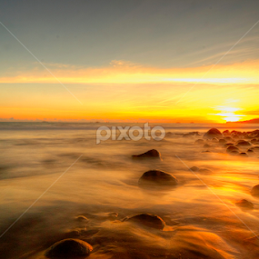 Alone When Sunset by Alfi Nurulhida - Landscapes Sunsets & Sunrises