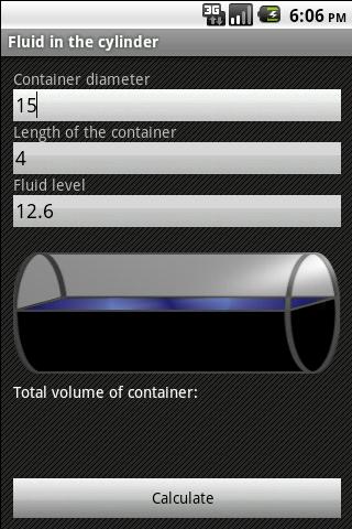Fluid in the cylinder Screen 2
