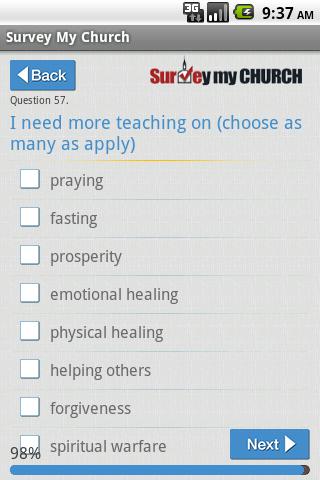 Survey My Church