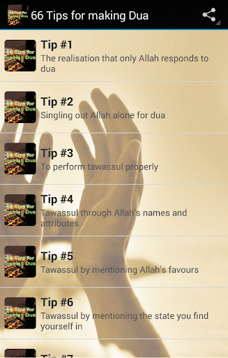 【免費書籍App】66 Tips for making Dua-APP點子