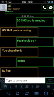 GoSMS Pro Neon theme Screenshots 1