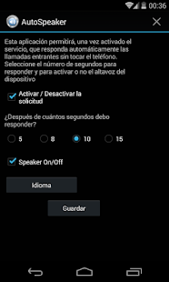 Autospeaker Manos libres Screen 3