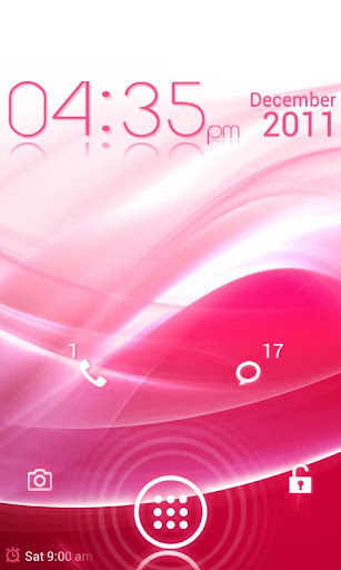 ICS Pink Lockscreen HD v1 apk