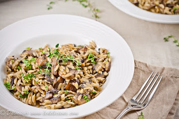 Mushroom Risoniotto (orzo risotto)