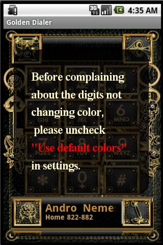 Golden Dialer Screen 3